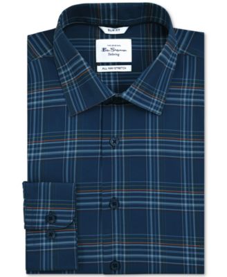 Ben Sherman - Men's Slim-Fit Plaid Shirt