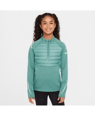 Nike - Big Boys and Girls Teal Liverpool 2024/25 Academy Drill Quarter-Zip Top