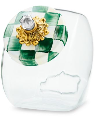 MacKenzie-Childs - Sweets Jar with Emerald Check Lid