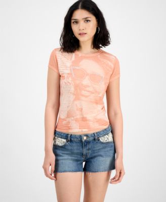 GUESS - Women's Short-Sleeve Sunny Burnout Tee