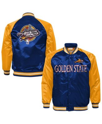 Mitchell & Ness - Big Boys and Girls Navy 2000 NBA All-Star Game Satin Lightweight Raglan Full-Snap Jacket