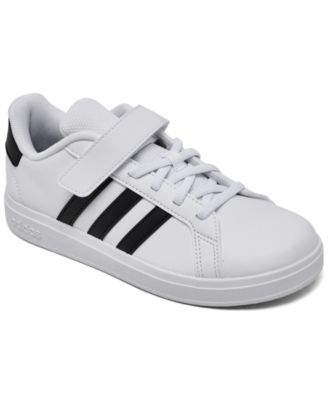 adidas - Little Kids Grand Court 00s Stay-Put Closure Fastening Strap Casual Sneakers from Finish Line