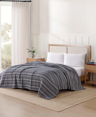 Tommy Hilfiger - Harbor Stripe Cotton Yarn Dyed Blanket, Twin