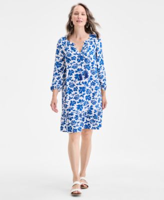 Style & Co - Petite Floral-Print Shift Dress, Exclusively at Macy's