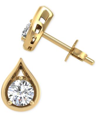 Macy's - Diamond Teardrop Shape Stud Earrings (5/8 ct. t.w.) in 14k Gold