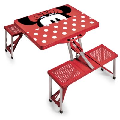 Disney - Minnie Mouse Picnic Table Portable Folding Table with Seats