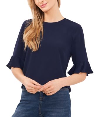 CeCe - Women's Ruffled-Cuff 3/4-Sleeve Top