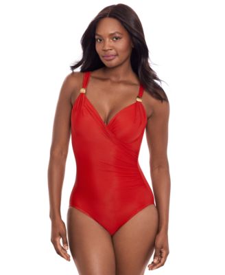 Miraclesuit - Razzle Dazzle Twist-Front Underwire Body-Control One-Piece Swimsuit