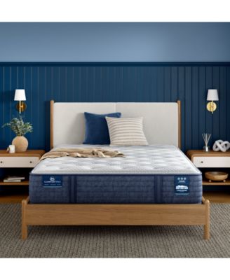 Serta - iComfortPro Ambrose 13" Latex Foam Plush Mattress Set - Queen Split