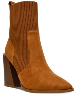 Wild Pair - Trinityy Pointed-Toe Pull-On Knit Dress Booties