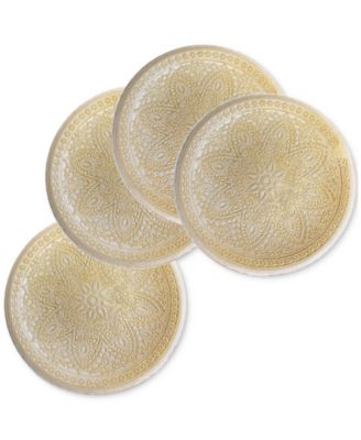 American Atelier - Divine Gold Glass Charger Plates, Set of 4