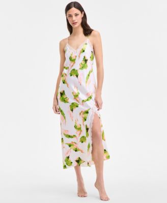 I.N.C. International Concepts - Women's Lace-Trim Satin Nightgown