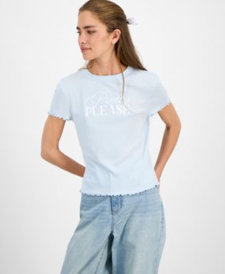 Rebellious One - Juniors' Pretty Please Lettuce-Edge T-Shirt