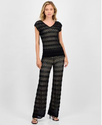 I.N.C. International Concepts - Women's Cap-Sleeve Sweater And Pants Matching Set