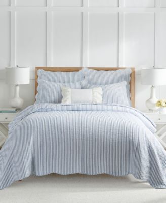 Levtex - Martha Stripe Reversible 3-Pc. Quilt Sets