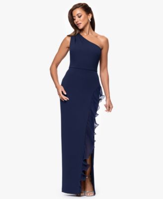 XSCAPE - Petite Sleeveless One-Shoulder Sheath Dress