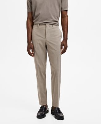 MANGO - Men's Stretch Fabric Super Slim-Fit Suit Trousers