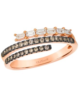 Le Vian - Vanilla Diamond (0.19 ct. t.w.) and Chocolate Diamond (0.23 ct. t.w.) Ring in 14K Strawberry Gold