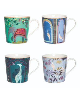 Portmeirion - Sara Miller India Assorted Mugs, Set of 4