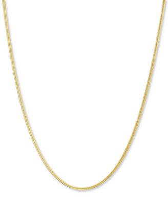 Macy's - 20" Herringbone Chain in 18k Gold over Sterling Silver Necklace or Sterling Silver