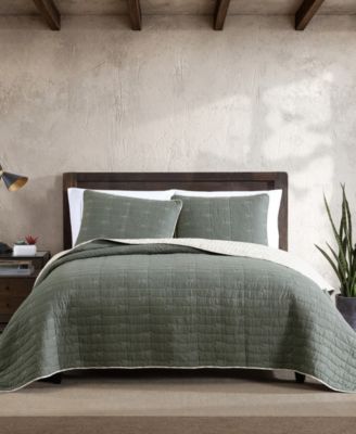 Eddie Bauer - Troutdale Green Reversible 3-Piece King Quilt Set