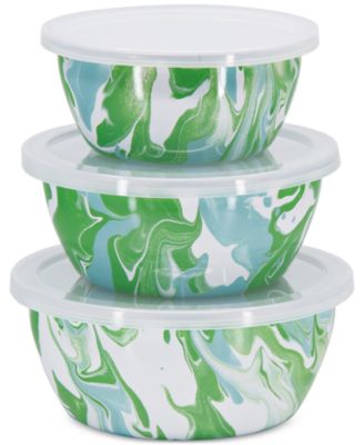 Golden Rabbit - Modern Monet Nesting Food Storage Bowls with Lids, Set of 3