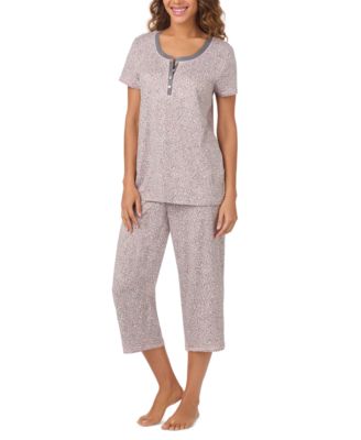 Cuddl Duds - Women's 2-Pc. Cropped Short-Sleeve Pajamas Set