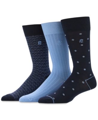 Perry Ellis Portfolio - Men's 3-Pk. Assorted Patterned Crew Socks