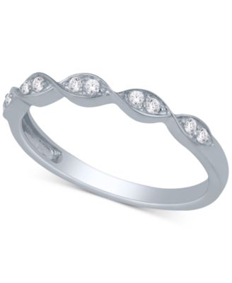 Macy's - Diamond Scalloped Stackable Band (1/10 ct. t.w.)