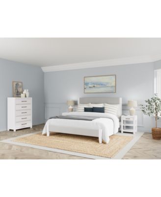 Furniture - Catriona 3pc Bedroom Set (King Upholstered Bed, Chest, Open Nightstand)
