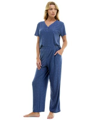Roudelain - Women's Star-Print Henley Pajama Set