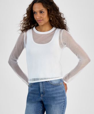 I.N.C. International Concepts - Petite Overlay Top