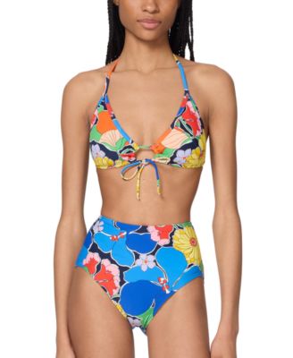 Kate Spade - Women's Printed Tie-Front Bikini Top & High-Waist Bottoms
