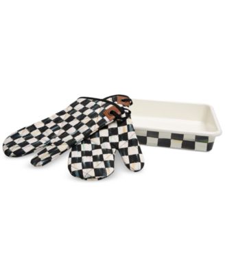 MacKenzie-Childs - Courtly Check Baking Pan & Oven Mitt Baking Set