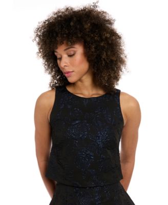 Muse - Women's Textured-Rose Sleeveless Top