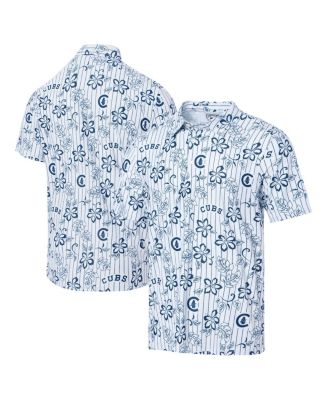 Reyn Spooner - Men's White Chicago Cubs Cooperstown Collection Performance Polo Shirt