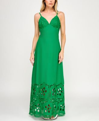 INVITEE - Juniors' Cotton Sleeveless Sweetheart Dress