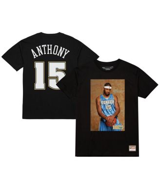Mitchell & Ness - Men's Carmelo Anthony Black Denver Nuggets Rookie Photo Name Number T-Shirt