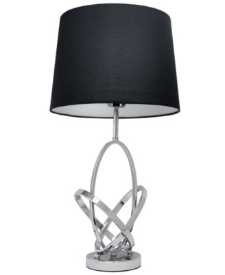 All The Rages - Mod Art Polished Chrome Table Lamp with Black Shade
