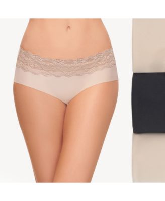 b.tempt'd - Women's 3-Pk. b.bare Lace-Trim Hipsters 970267