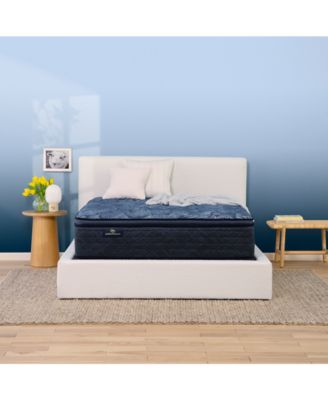 Serta - Perfect Sleeper Cobalt Calm 14" Medium Pillow Top Mattress Set, Queen Split