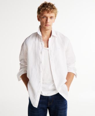 Tommy Hilfiger - Men's Regular-Fit Pigment-Dyed Linen Shirt
