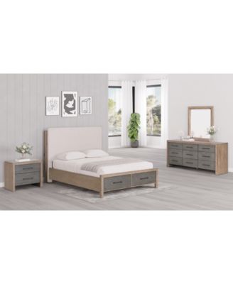 Furniture - Portmore 3pc California King Storage Set (Upholstered Bed, Dresser & 2-Drawer Nightstand), Created for Macy's