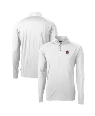 Cutter & Buck - Men's White Louisville Cardinals Adapt Knit Stretch Quarter-Zip Pullover Top