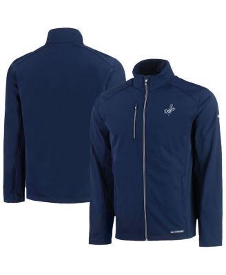 Cutter & Buck - Men's Cutter Buck Navy Los Angeles Dodgers Evoke Eco Softshell Full-Zip Jacket