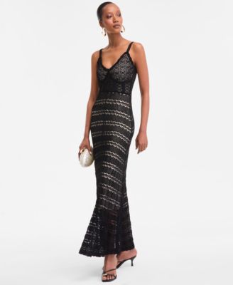 I.N.C. International Concepts - Women's Crochet-Overlay Maxi Dress