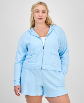 ID Ideology - Plus Size Cropped Full-Zip Hoodie