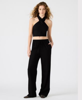 Steve Madden - Women's Venetia High-Rise Wide-Leg Pants
