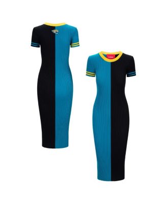 Staud - Women's Teal/Black Jacksonville Jaguars Colleen Dress