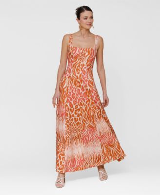 Avec Les Filles - Women's Square-Neck Maxi Dress